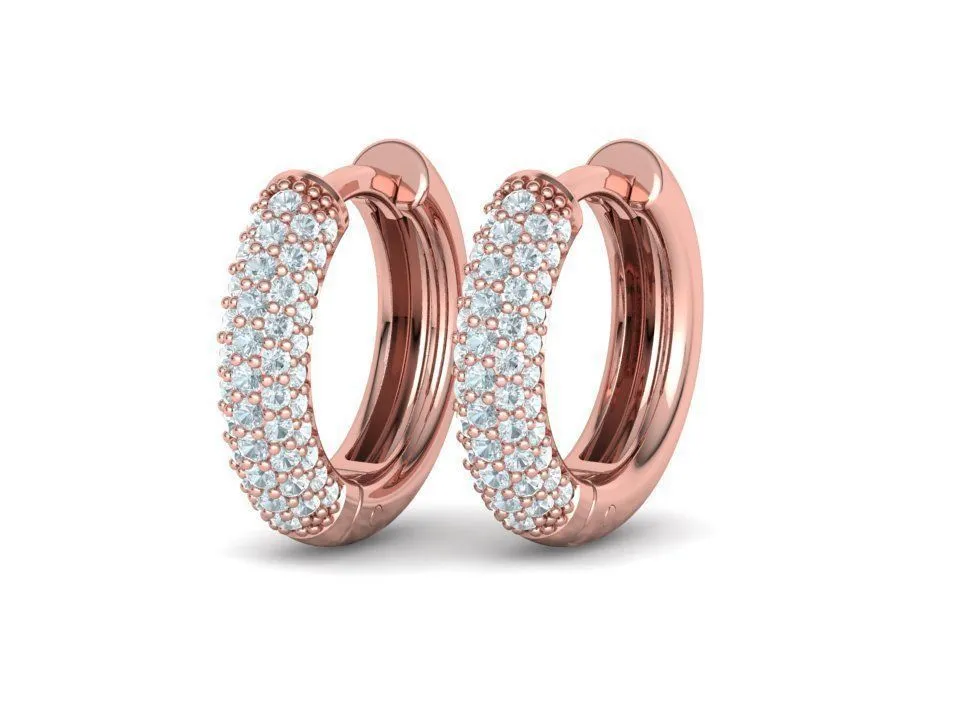 High-polished 15mm round hoop earrings adorned with diamonds, symbolizing luxury and sophistication, perfect for any occasion.
