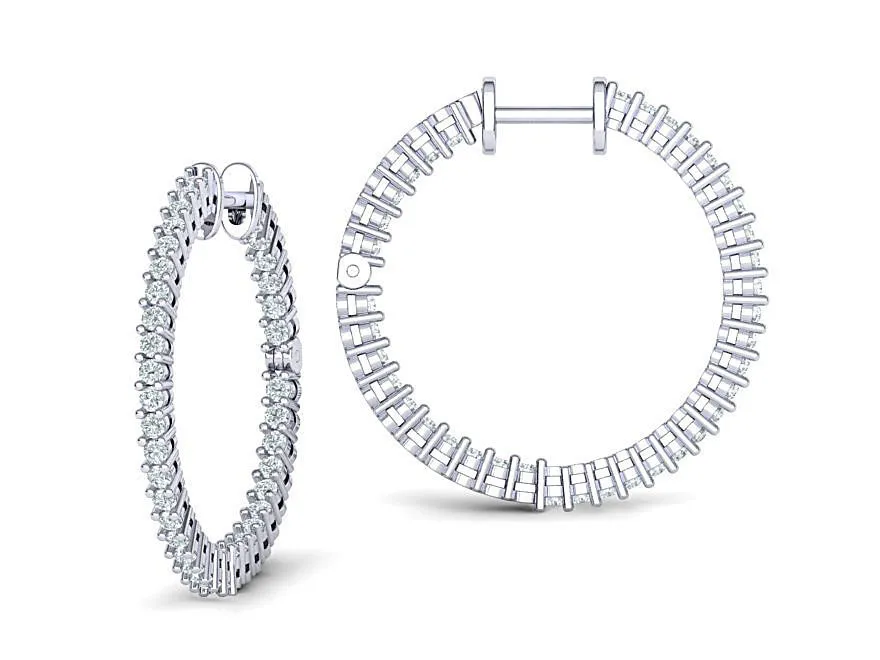 High-polished 25mm hoop earrings with a unique design, symbolizing individuality and sophistication, perfect for any occasion.