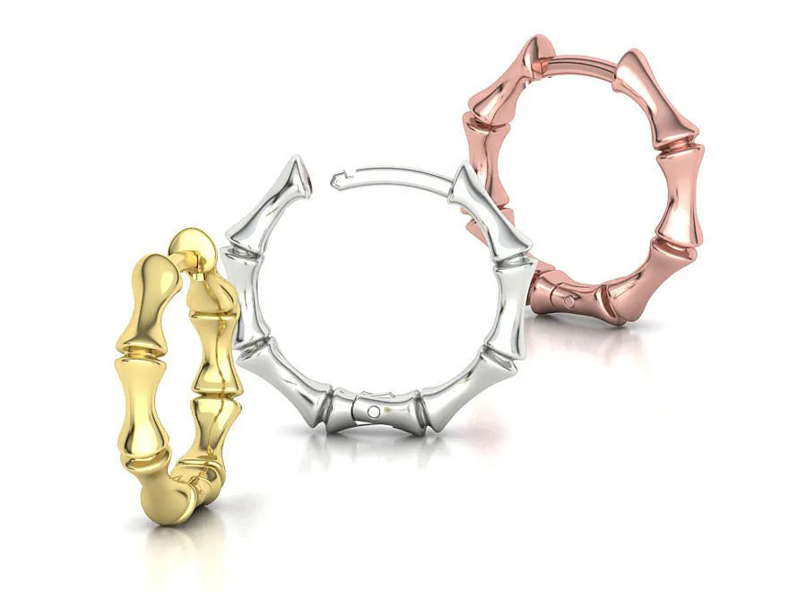 Bamboo Hoop Earrings - showcasing a sleek and textured design, these earrings are powerful symbols of elegance and sophistication, perfect for any setting.