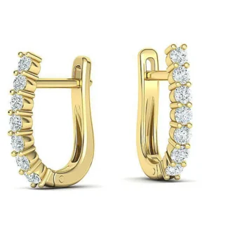 High-polished 2mm diamond hoop earrings, symbolizing luxury and sophistication, perfect for any occasion.