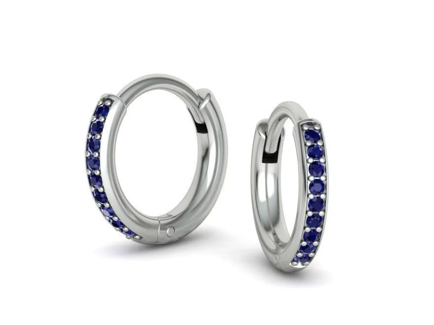 High-polished diamond hoop earrings for women, symbolizing luxury and sophistication, perfect for any occasion.