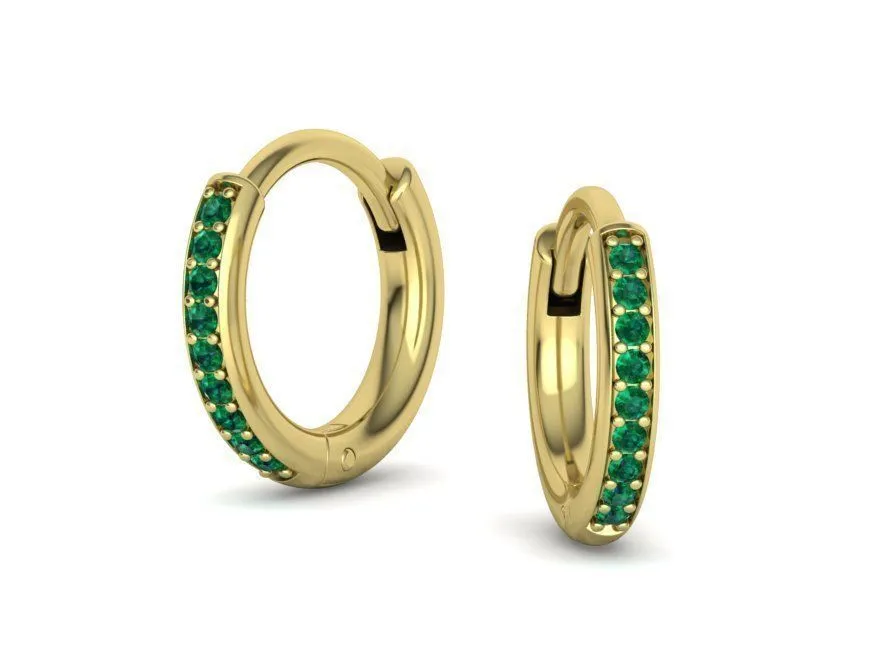 High-polished diamond hoop earrings for women, symbolizing luxury and sophistication, perfect for any occasion.