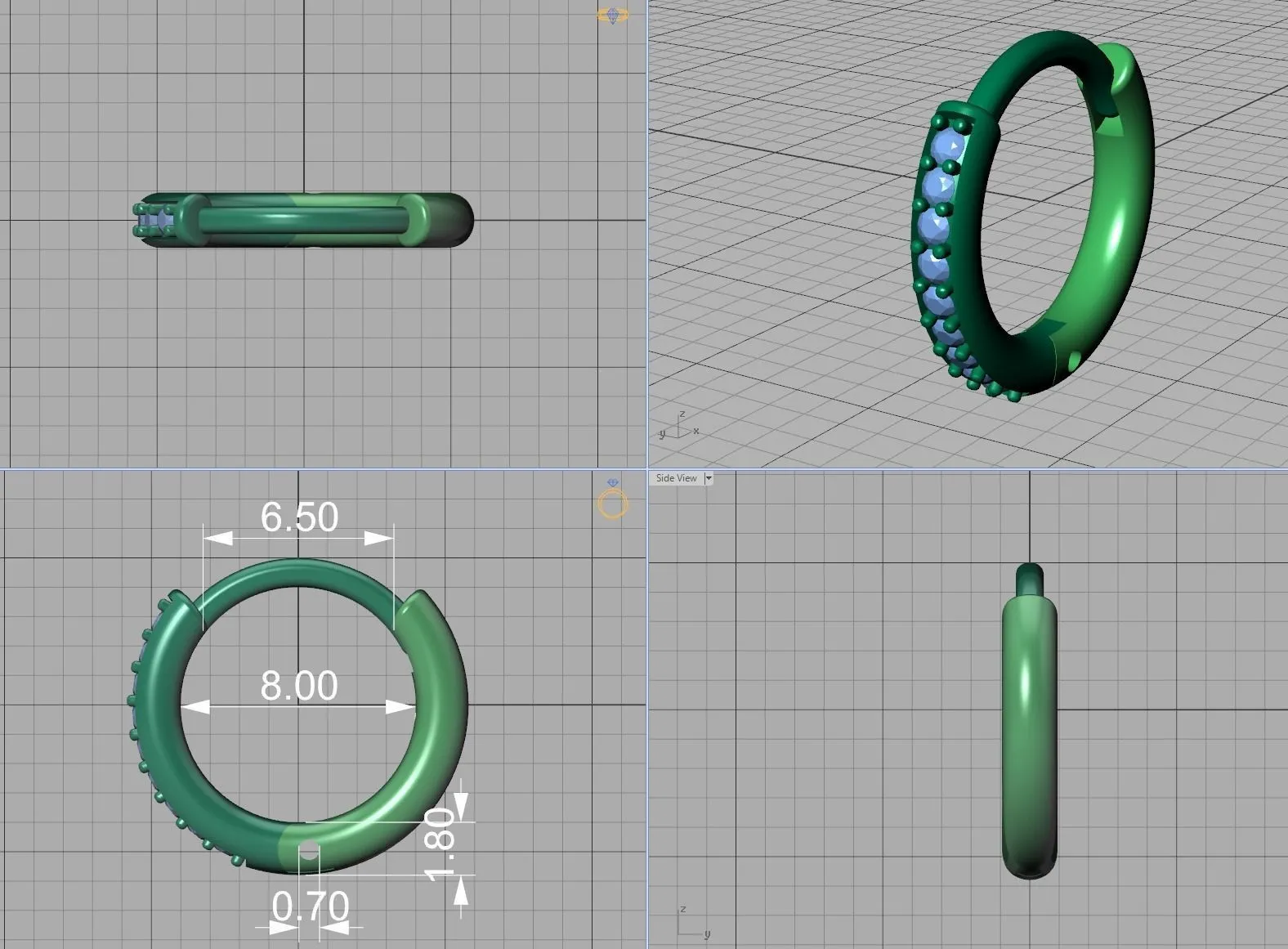 High-polished diamond hoop earrings for women, symbolizing luxury and sophistication, perfect for any occasion.