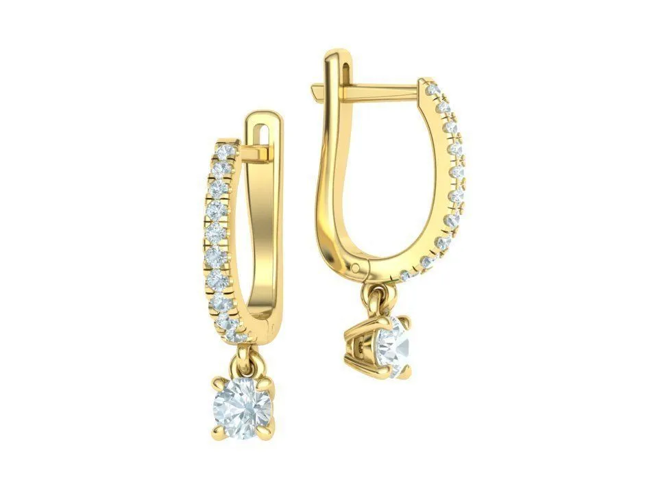 High-polished 4mm diamond huggie earrings, symbolizing luxury and sophistication, perfect for any occasion.
