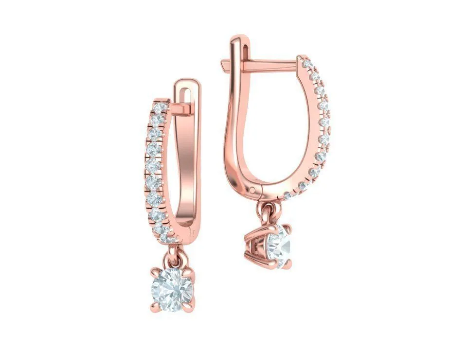 High-polished 4mm diamond huggie earrings, symbolizing luxury and sophistication, perfect for any occasion.