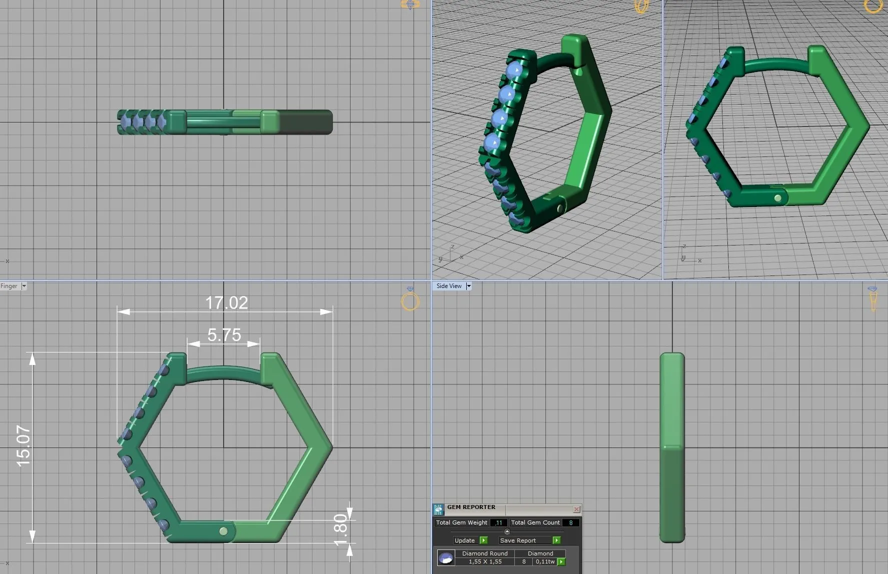 High-polished hexagon hoop earrings, symbolizing modern elegance and sophistication, perfect for any occasion.