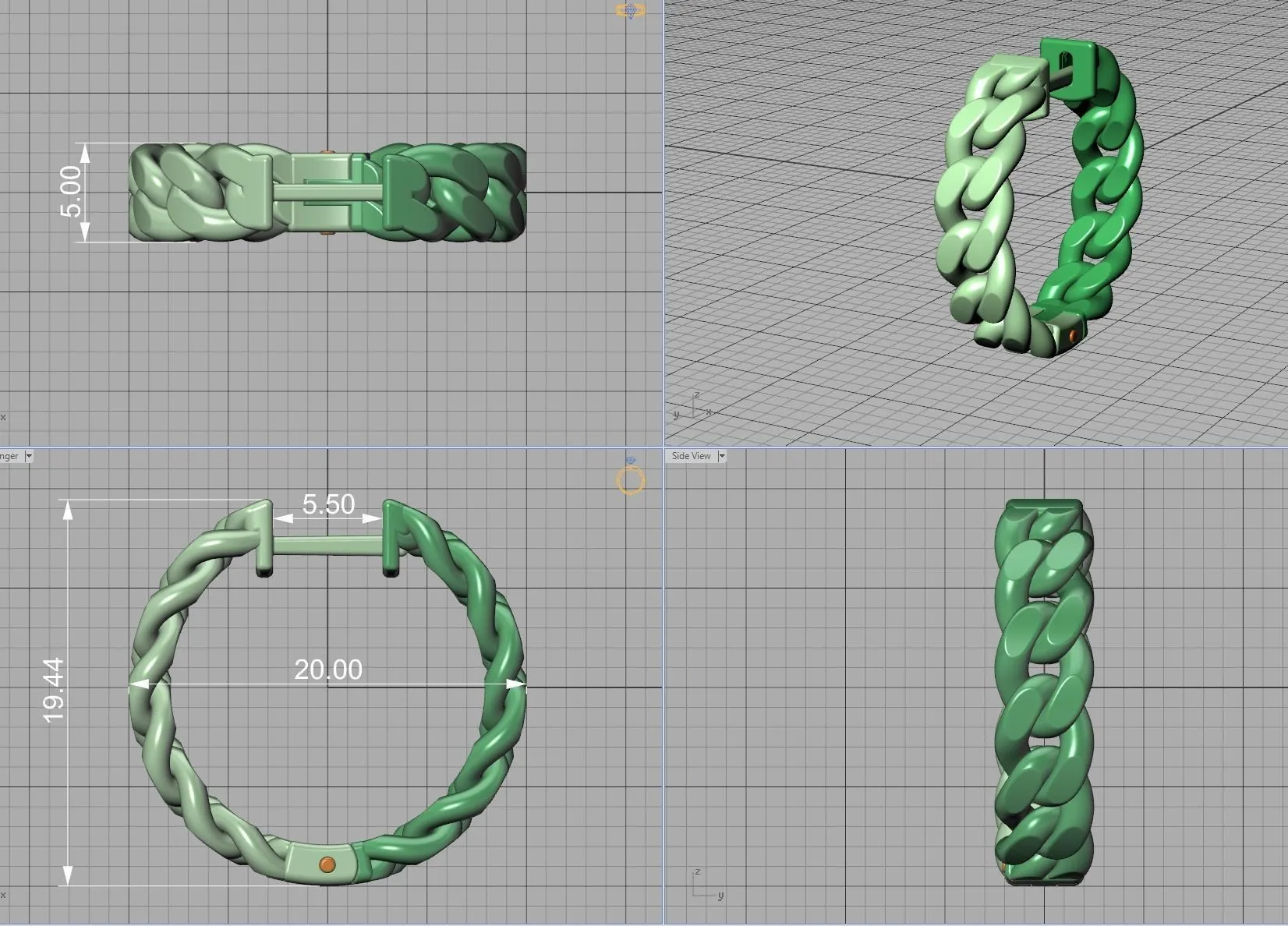 High-polished 20mm hoop earrings with a Cuban link design, symbolizing timeless elegance and sophistication, perfect for any occasion.