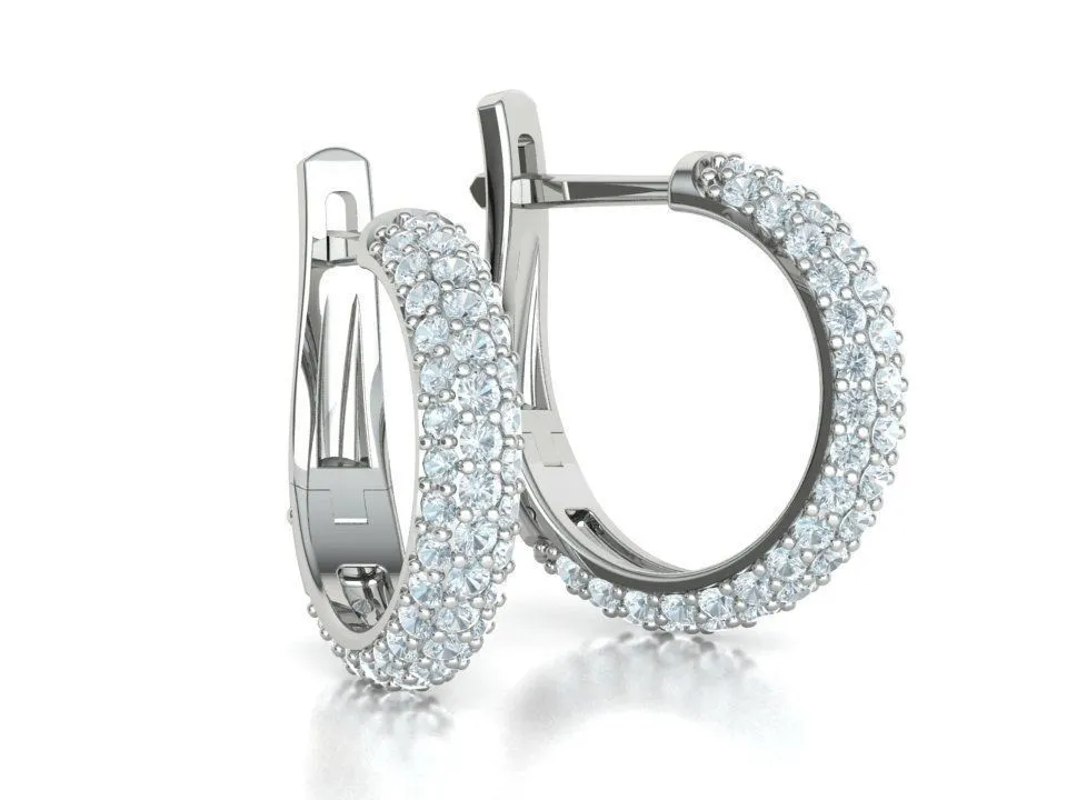 High-polished 15mm hoop earrings adorned with diamonds, symbolizing luxury and sophistication, perfect for any occasion.