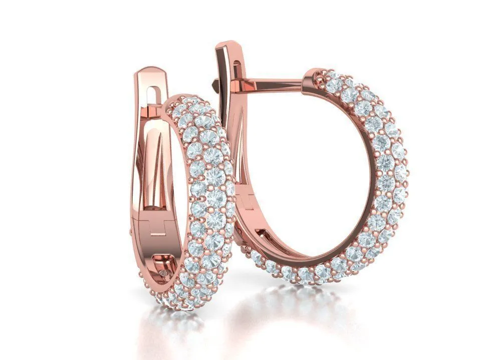 High-polished 15mm hoop earrings adorned with diamonds, symbolizing luxury and sophistication, perfect for any occasion.
