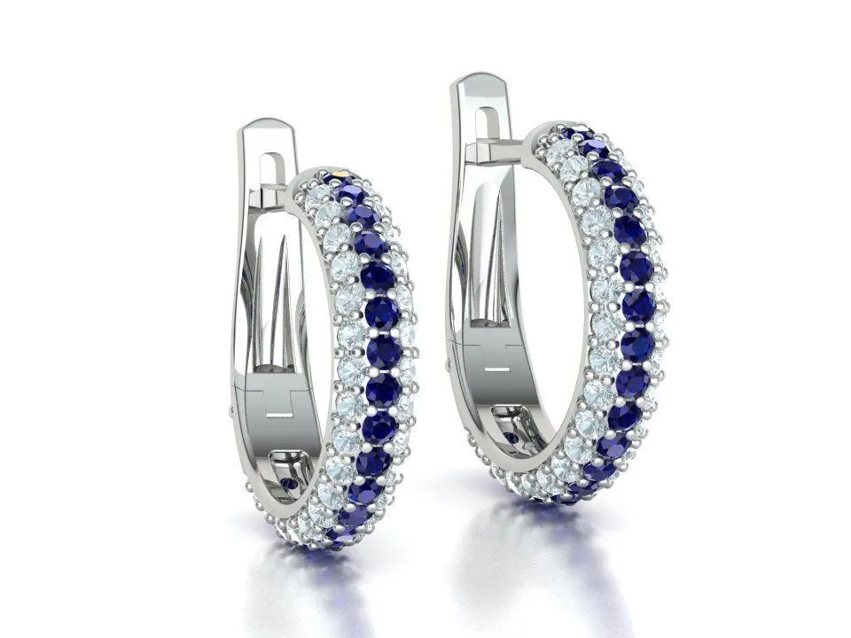 High-polished 15mm hoop earrings adorned with diamonds, symbolizing luxury and sophistication, perfect for any occasion.