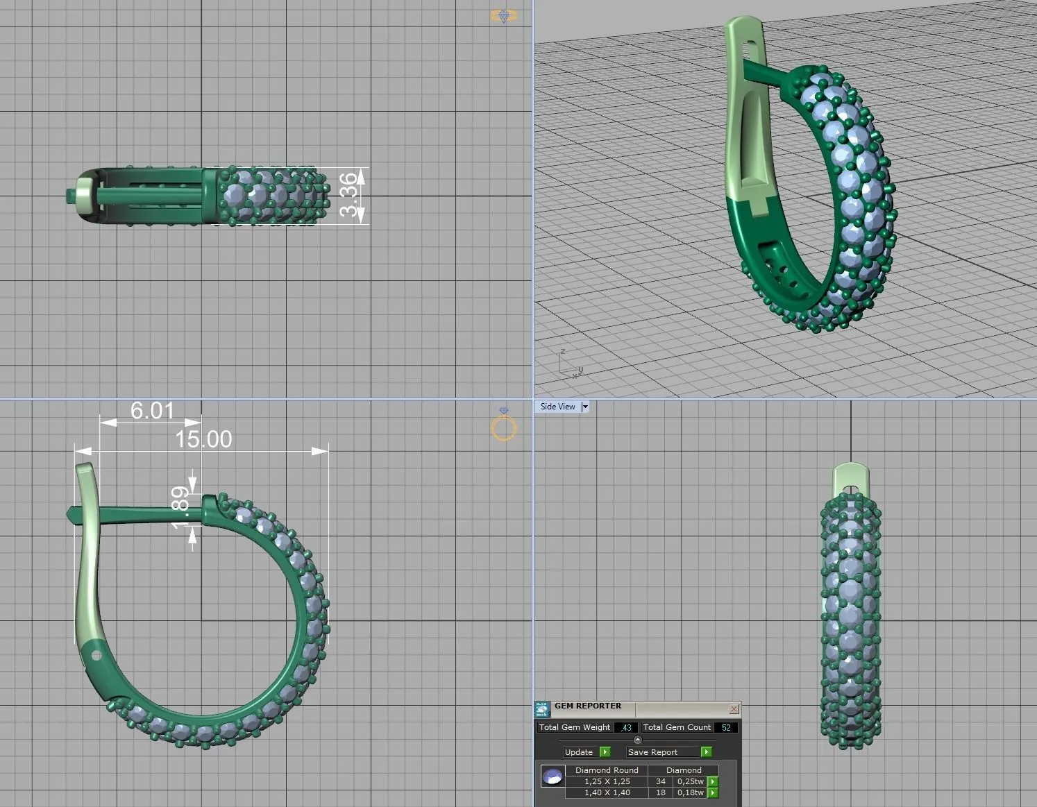 High-polished 15mm hoop earrings adorned with diamonds, symbolizing luxury and sophistication, perfect for any occasion.