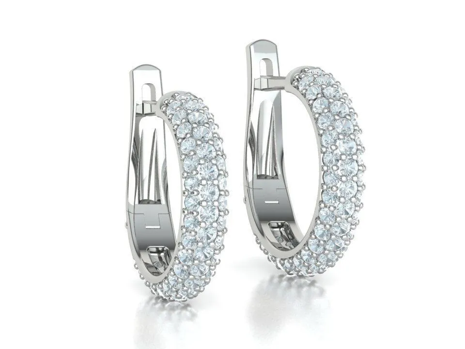 High-polished 15mm hoop earrings adorned with diamonds, symbolizing luxury and sophistication, perfect for any occasion.