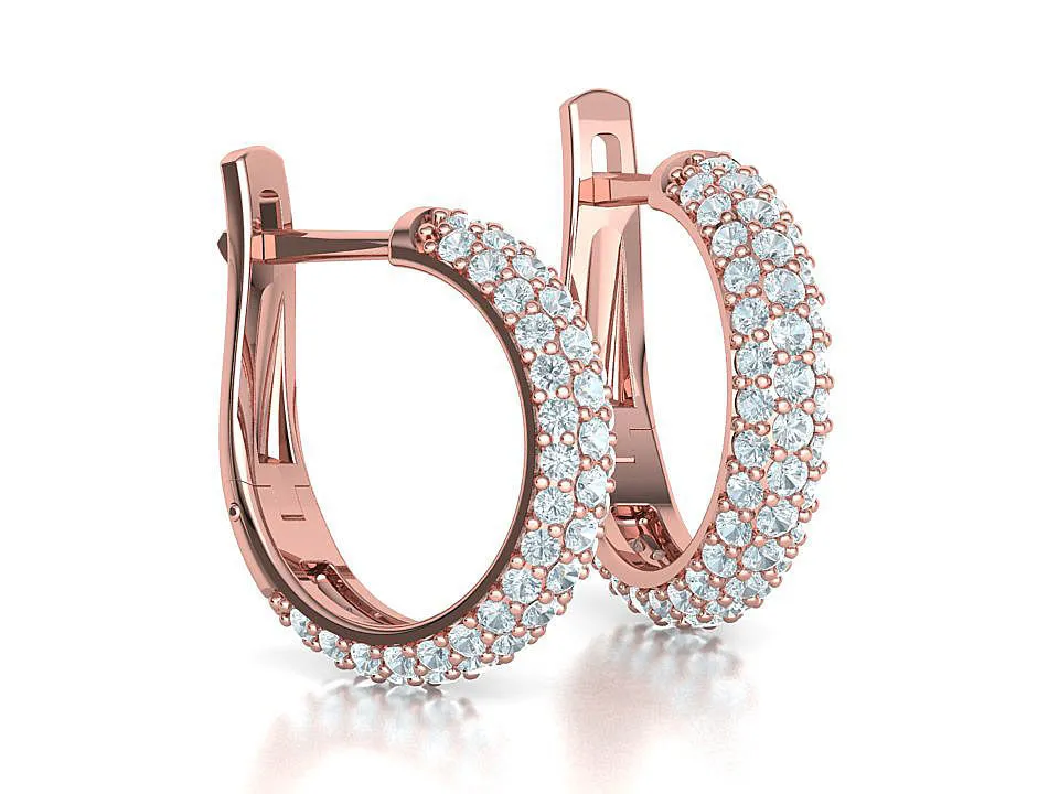 High-polished 15mm hoop earrings adorned with diamonds, symbolizing luxury and sophistication, perfect for any occasion.