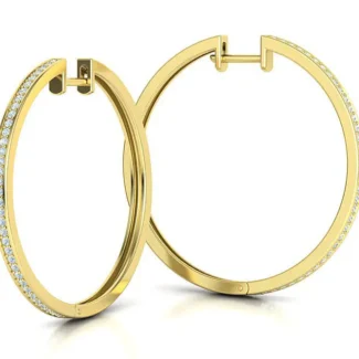 High-polished 35mm hoop earrings, symbolizing timeless elegance and sophistication, perfect for any occasion.
