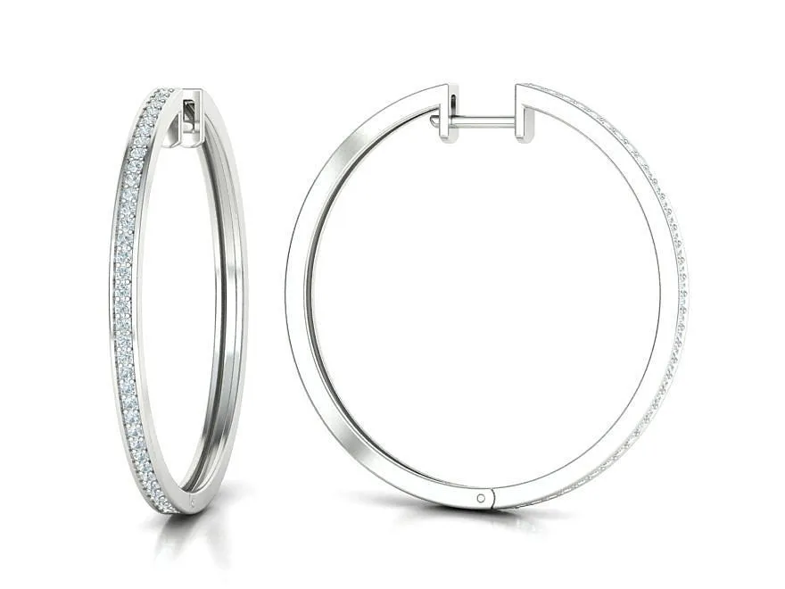 High-polished 35mm hoop earrings, symbolizing timeless elegance and sophistication, perfect for any occasion.