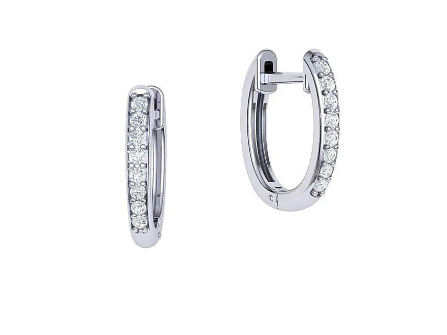 Hoop Earrings Diamond V1&V2-1 High-polished diamond hoop earrings, symbolizing luxury and sophistication, perfect for any occasion.