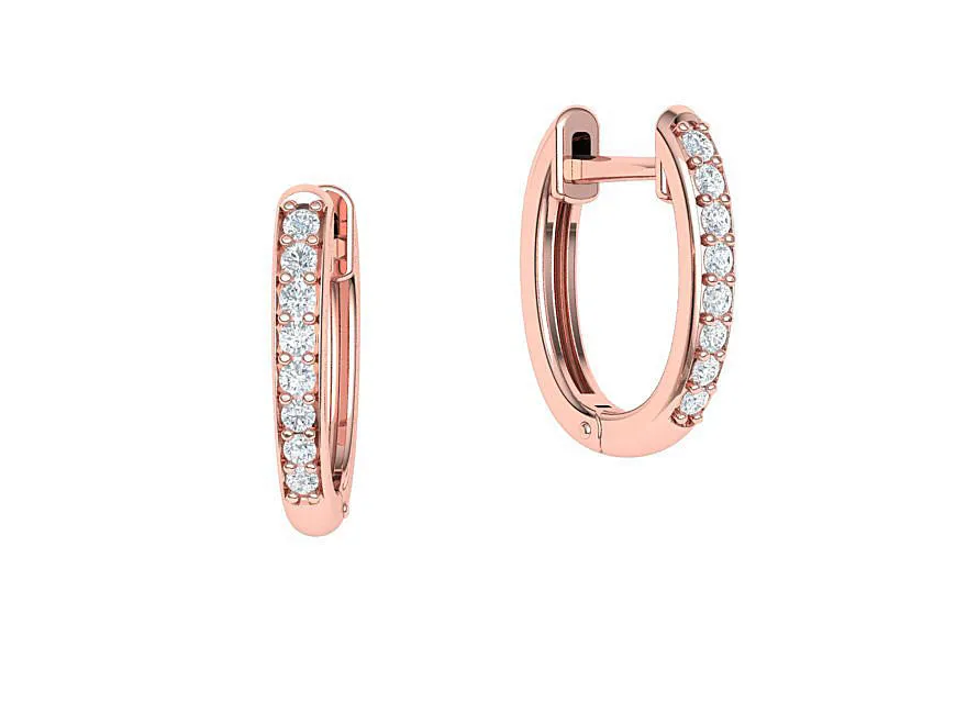 Hoop Earrings Diamond V1&V2-17 High-polished diamond hoop earrings, symbolizing luxury and sophistication, perfect for any occasion.