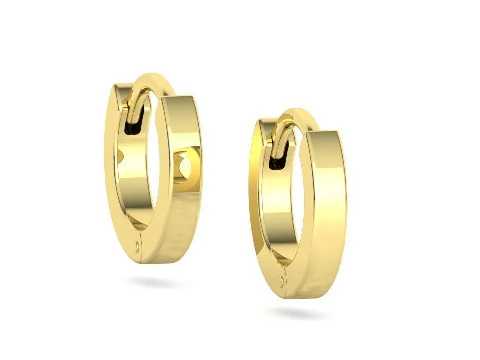 High-polished huggie small hoop earrings, symbolizing subtle luxury and sophistication, perfect for any occasion.