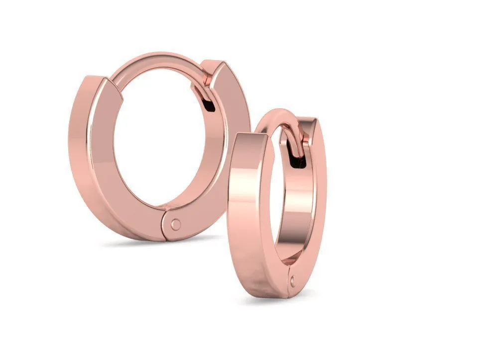 High-polished huggie small hoop earrings, symbolizing subtle luxury and sophistication, perfect for any occasion.