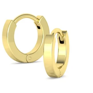High-polished huggie small hoop earrings, symbolizing subtle luxury and sophistication, perfect for any occasion.