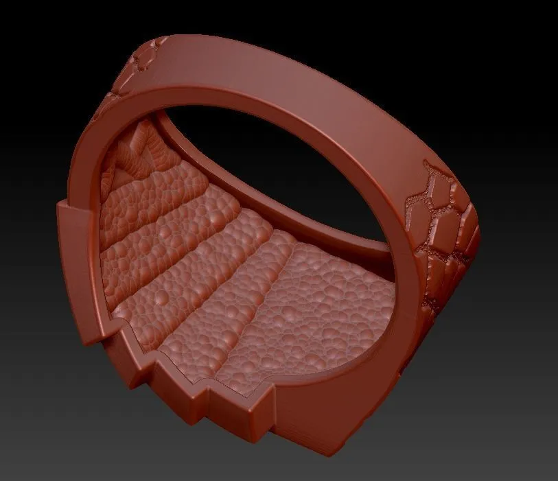 Playing Cards Poker Hearts Royal Flush Ring-1 Silver ring featuring a detailed depiction of a royal flush in hearts, symbolizing luck and strategy, perfect for those who embrace a bold style.