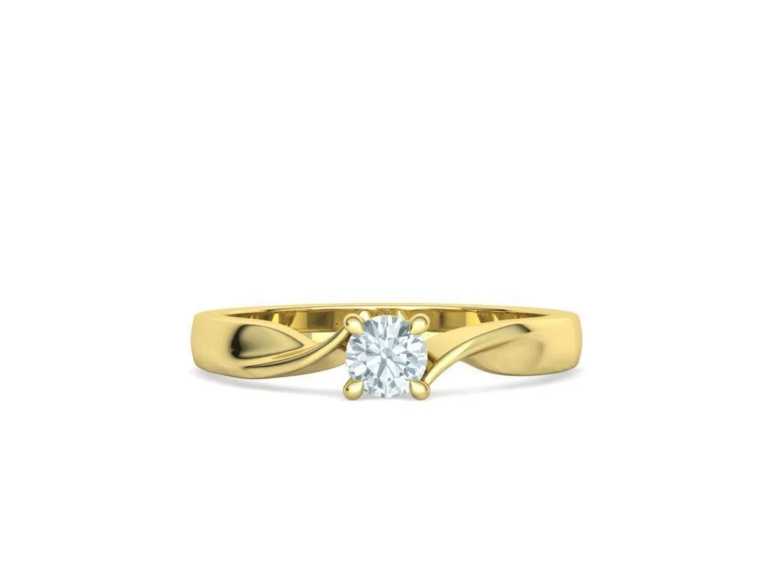 SWR-003-Classic Solitaire Grace Ring-12 Classic Solitaire Grace Ring in Sterling Silver 925