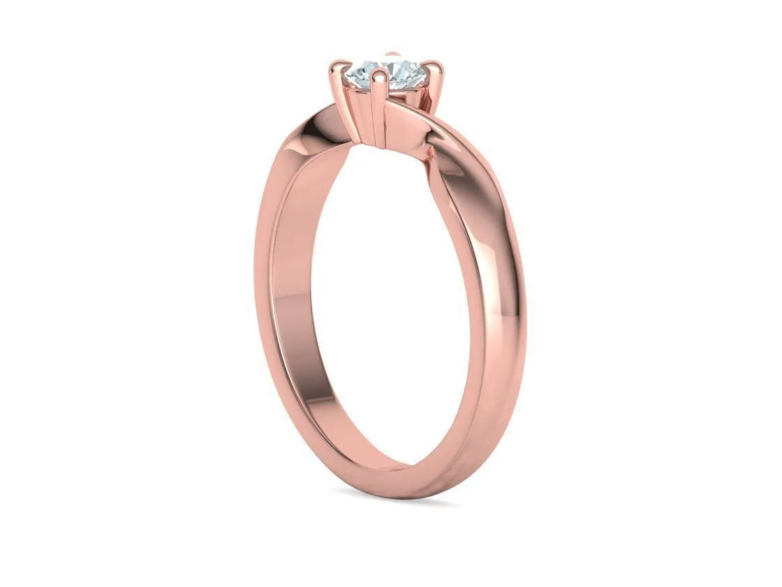 SWR-003-Classic Solitaire Grace Ring-17 Classic Solitaire Grace Ring in Sterling Silver 925
