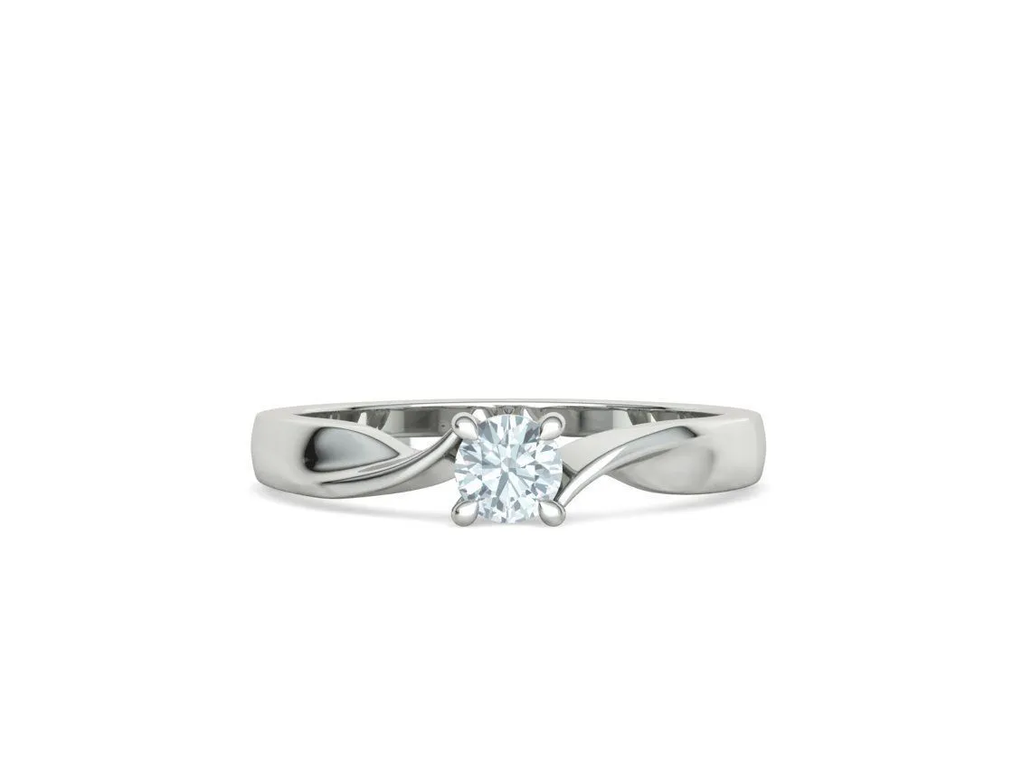 SWR-003-Classic Solitaire Grace Ring-18 Classic Solitaire Grace Ring in Sterling Silver 925