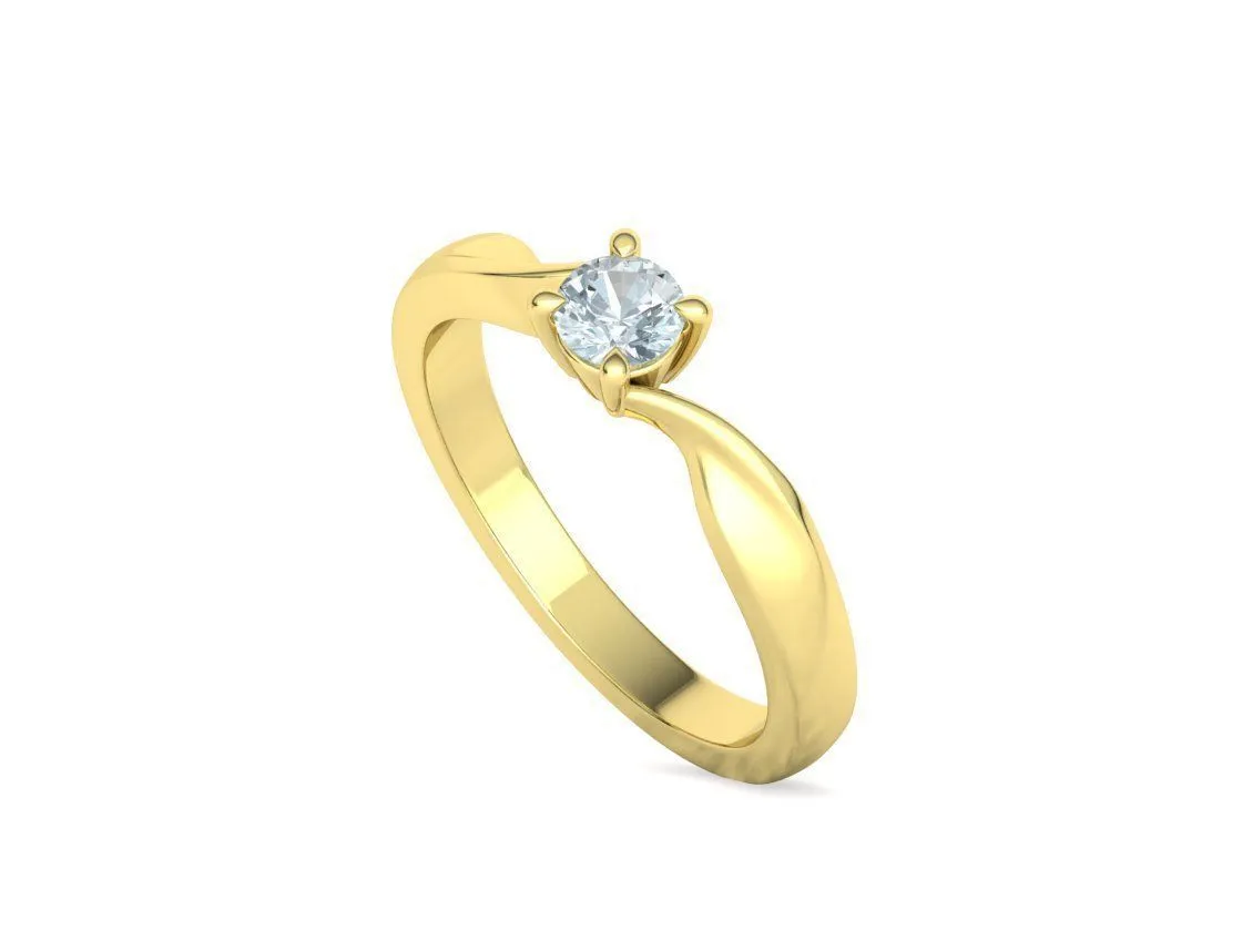 SWR-003-Classic Solitaire Grace Ring-20 Classic Solitaire Grace Ring in Sterling Silver 925