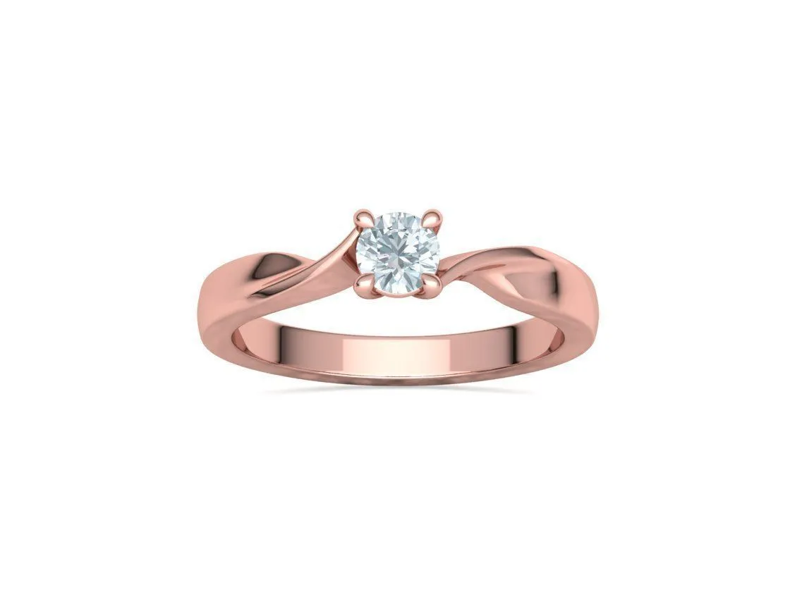SWR-003-Classic Solitaire Grace Ring-24 Classic Solitaire Grace Ring in Sterling Silver 925