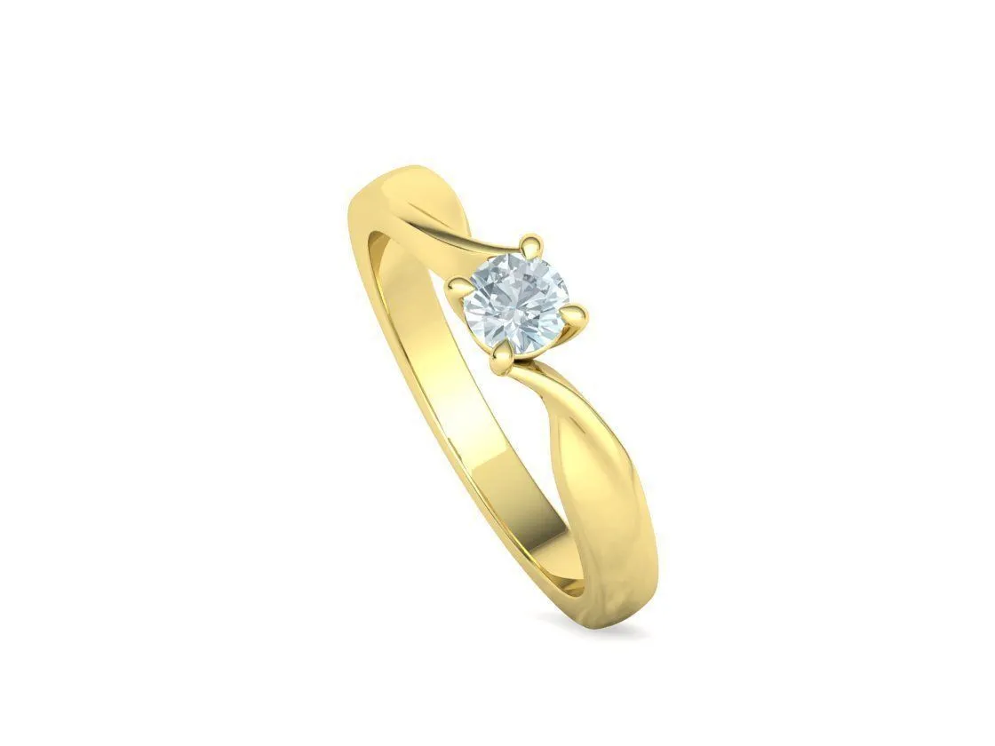 SWR-003-Classic Solitaire Grace Ring-31 Classic Solitaire Grace Ring in Sterling Silver 925
