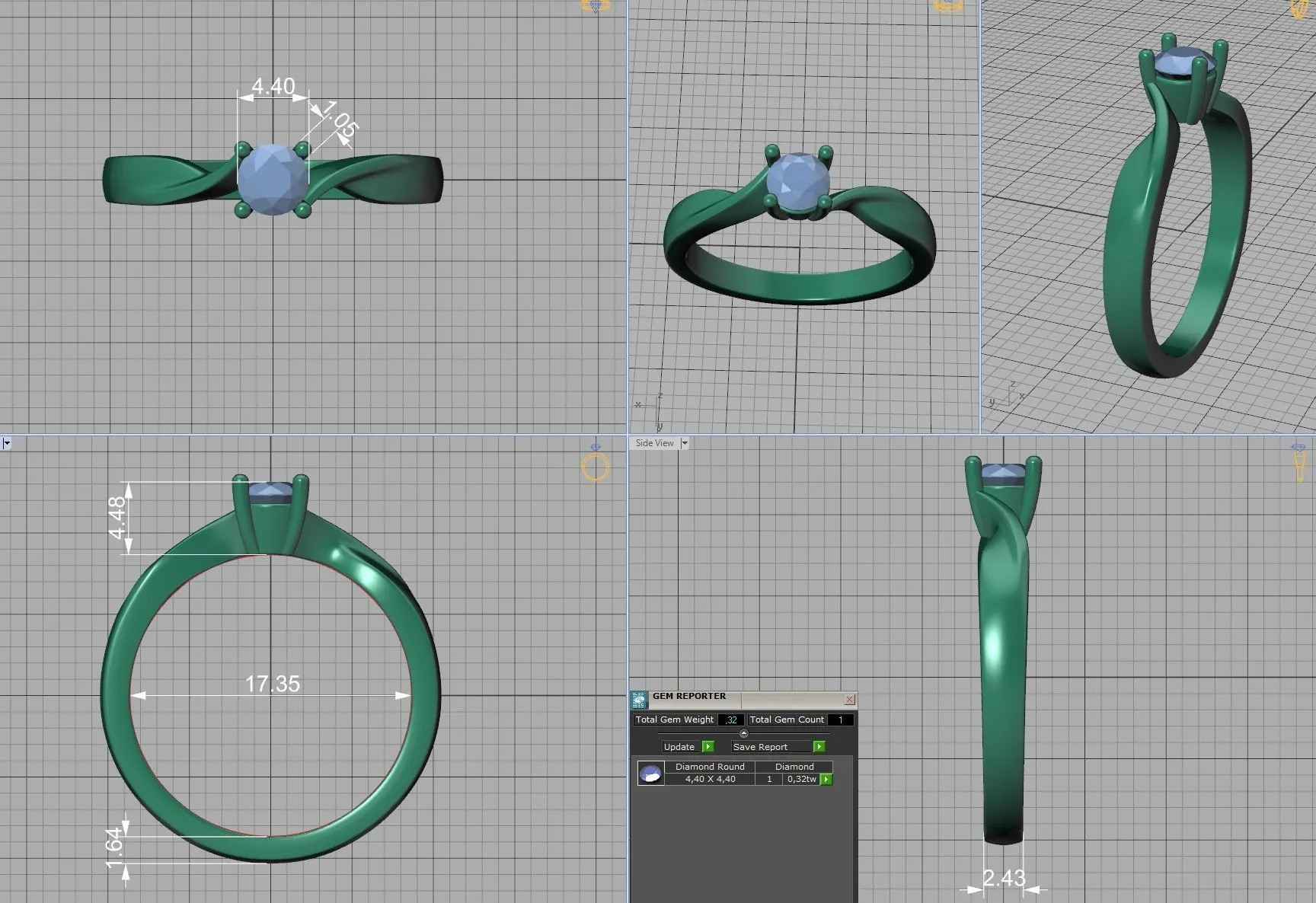 SWR-003-Classic Solitaire Grace Ring-32 Classic Solitaire Grace Ring in Sterling Silver 925