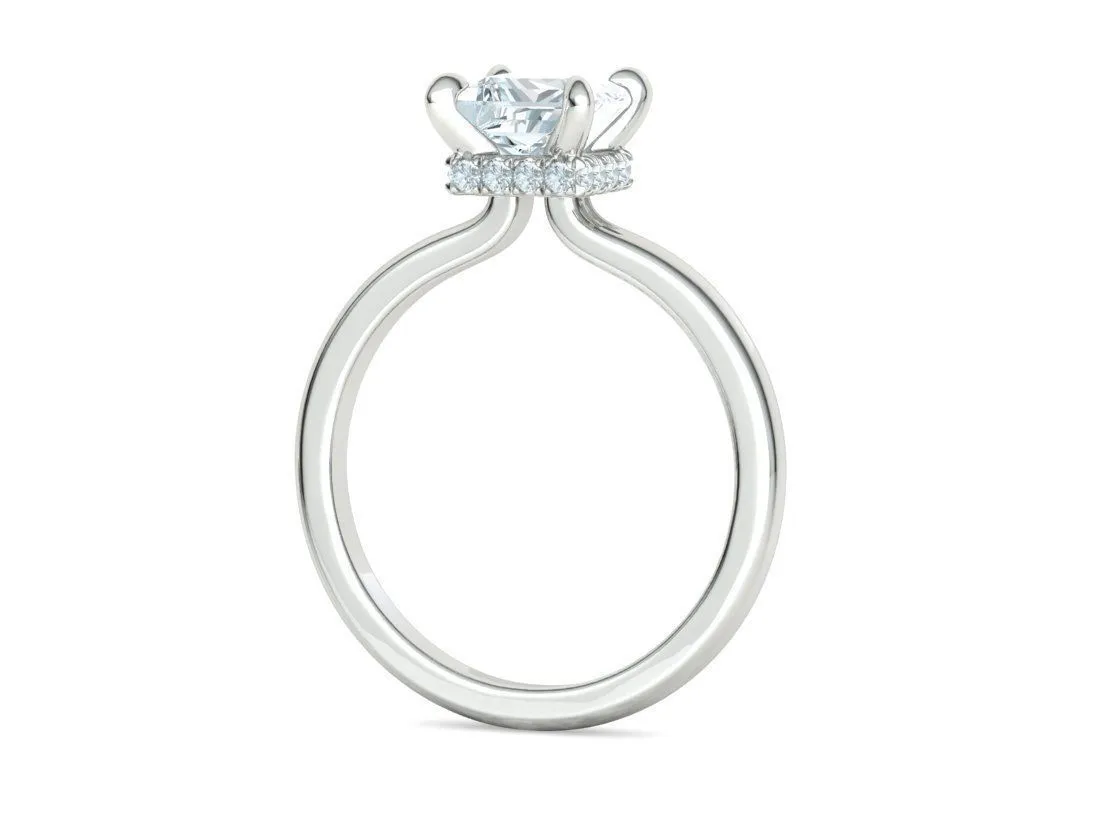 Princess Cut Solitaire Ring in Sterling Silver 925