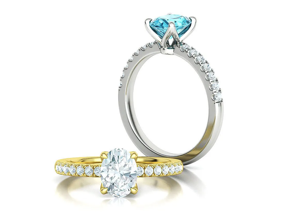 Delicate Engagement Solitaire Ring in Sterling Silver 925