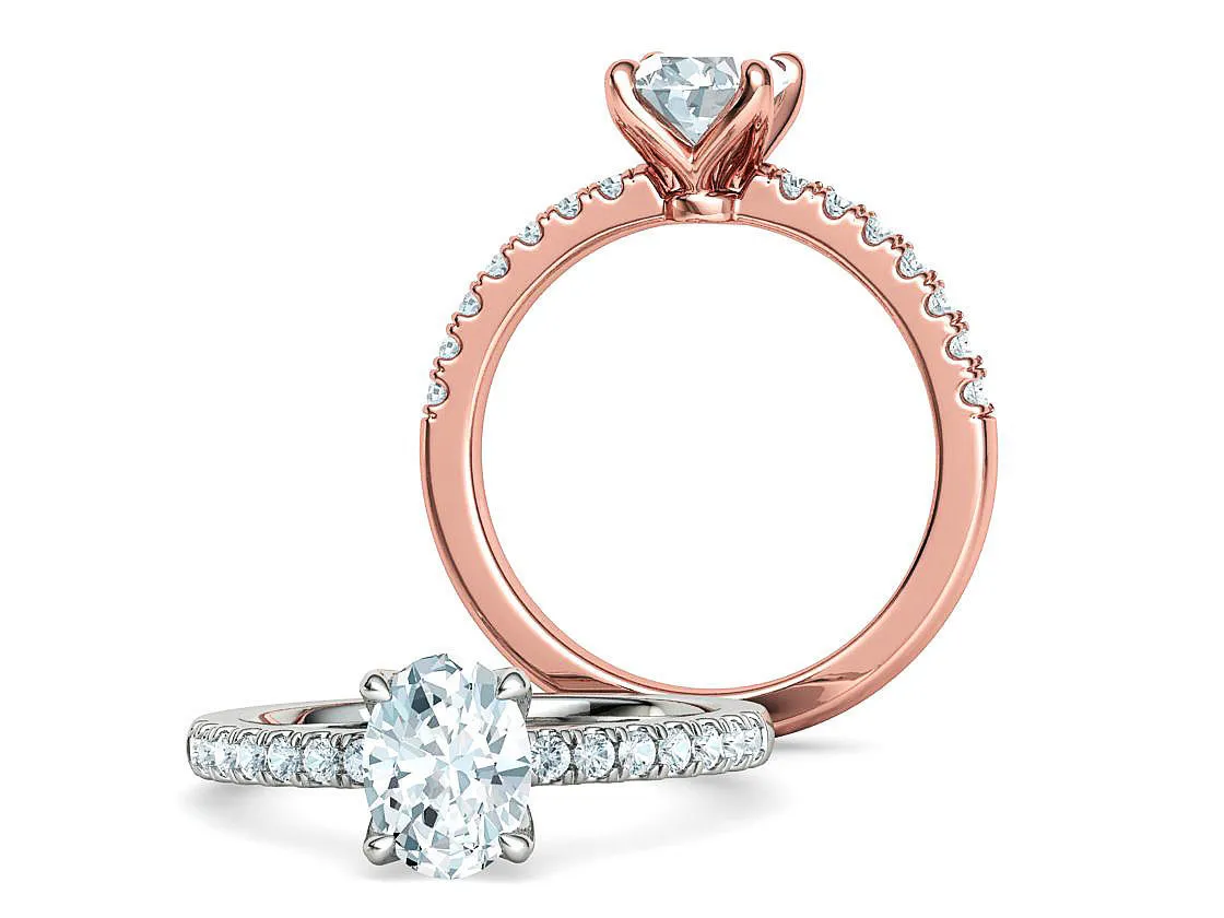 Delicate Engagement Solitaire Ring in Sterling Silver 925