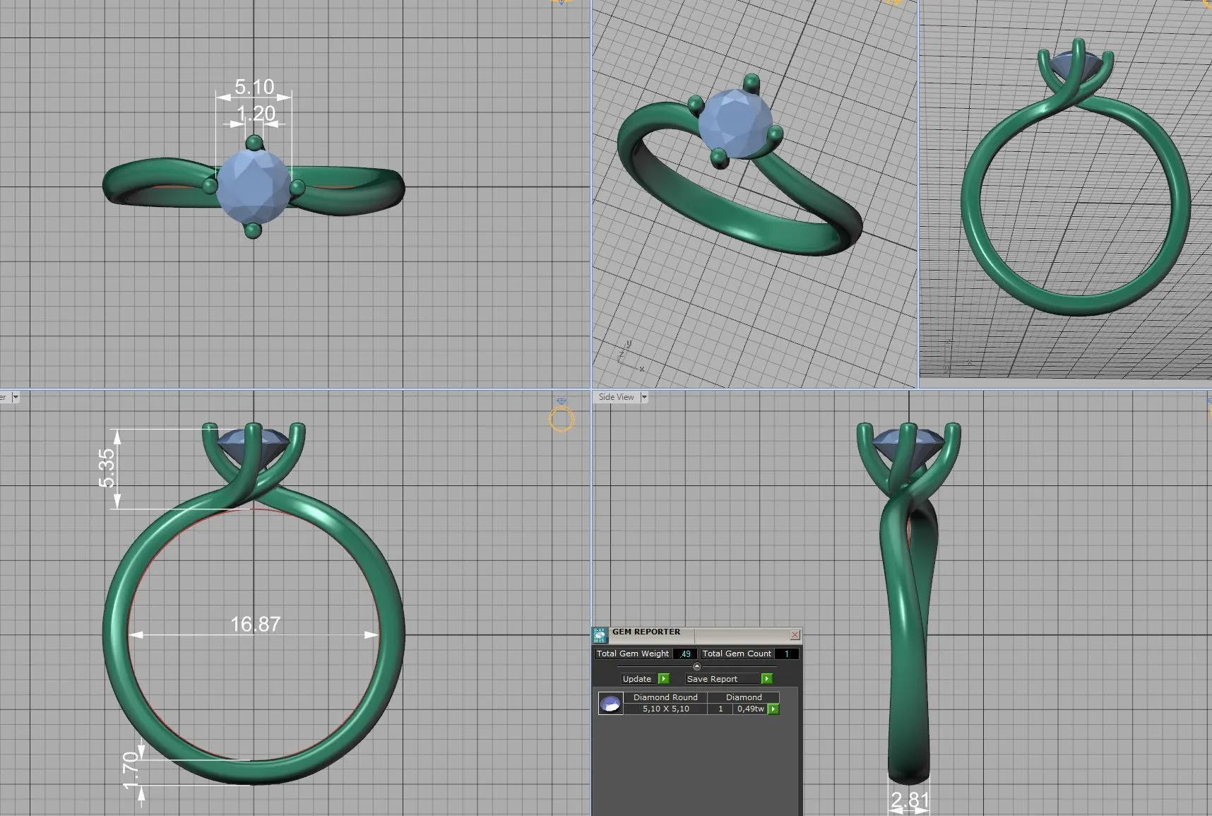 High-polished Crossed Band Solitaire Ring with a brilliant diamond, symbolizing modern elegance and sophistication, perfect for any occasion.