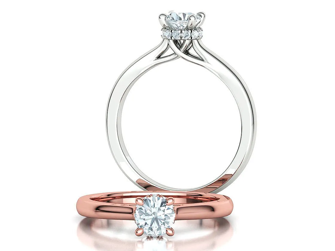 SWR-020-Trellis Engagement Ring V1-6 High-polished Trellis Engagement Ring with a brilliant solitaire diamond, symbolizing luxury and elegance, perfect for any occasion.