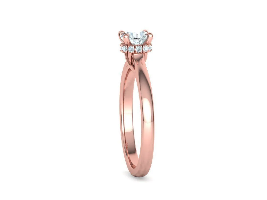 SWR-020-Trellis Engagement Ring V1-8 High-polished Trellis Engagement Ring with a brilliant solitaire diamond, symbolizing luxury and elegance, perfect for any occasion.