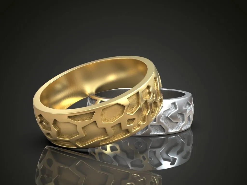 Solid color wedding bands symbolizing the purity and simplicity of love, perfect for couples who embrace a bold yet understated style.