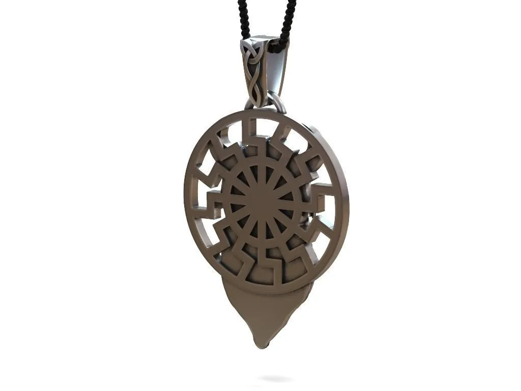 Viking Helmet Beard Scandinavian Pendant-1 Silver pendant of a Viking helmet with a detailed beard, symbolizing strength and heritage in Scandinavian design.