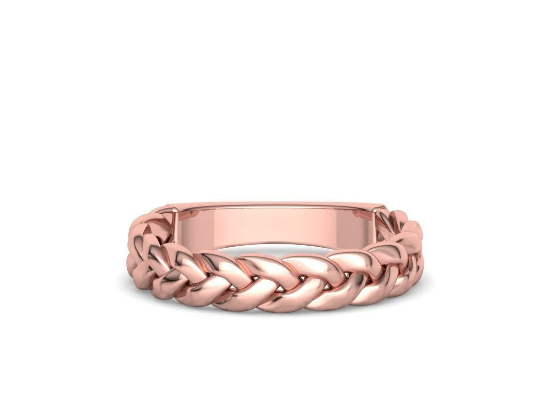 Classic Braided ring Woven ring in Sterling Silver 925
