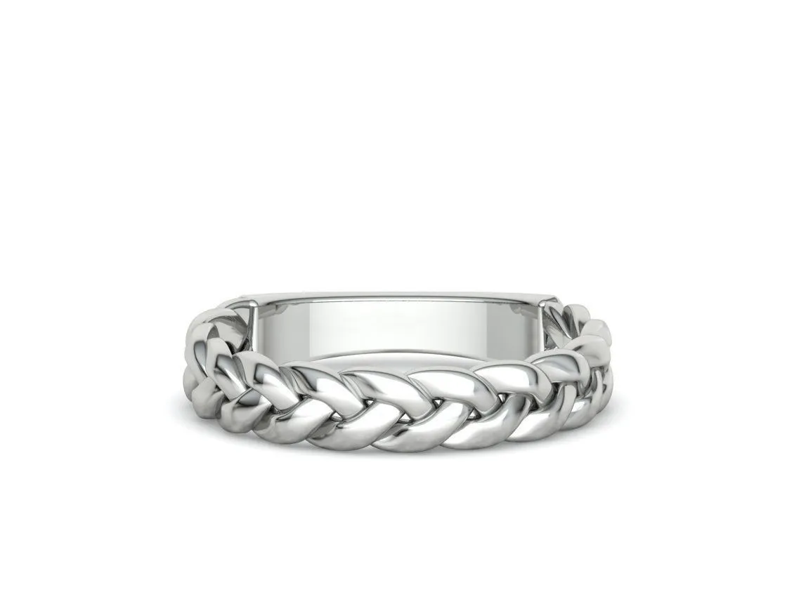 Classic Braided ring Woven ring in Sterling Silver 925