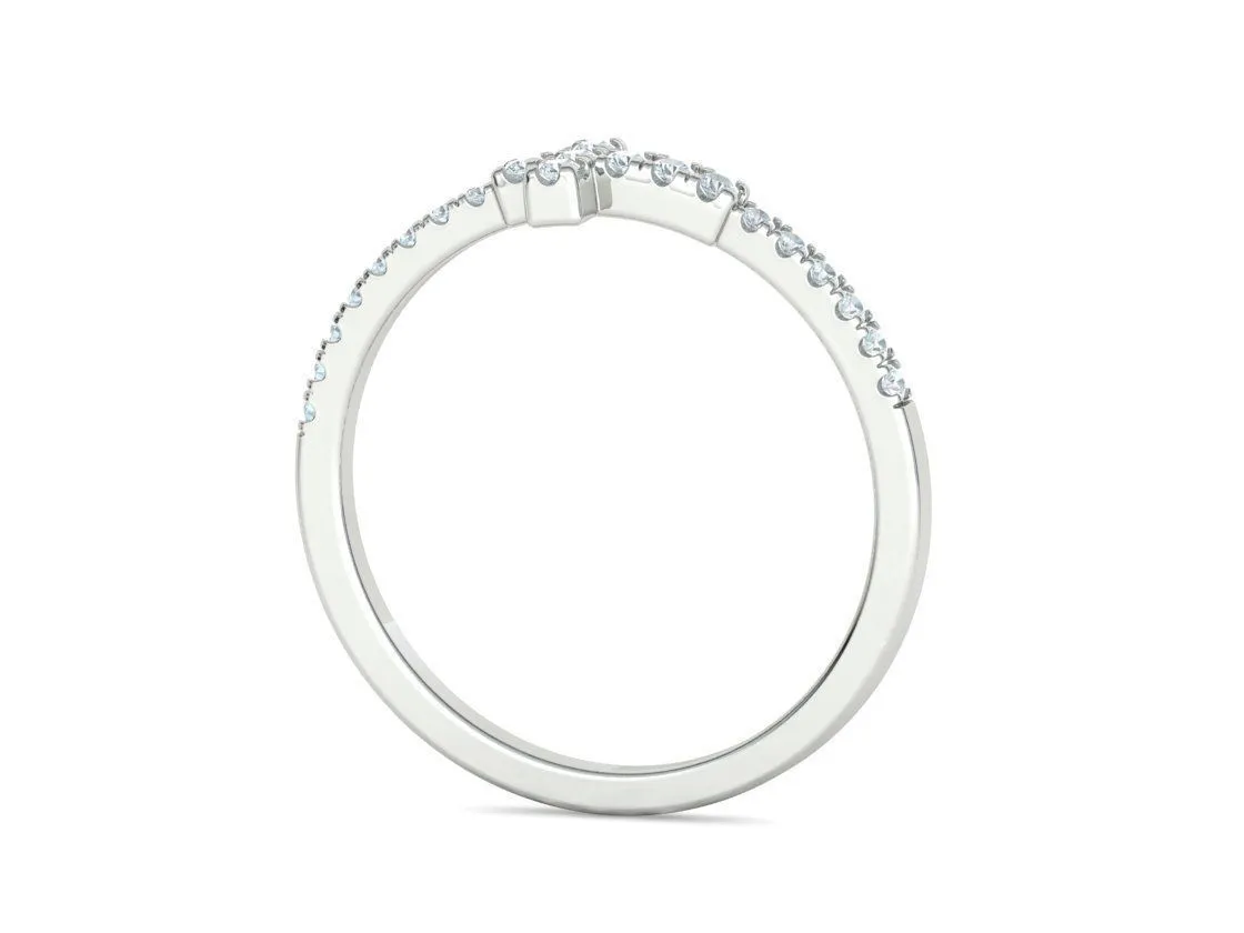 WR-008-Diamond Cross Ring French Pave-21 Diamond Cross Ring French Pave Ring in Sterling Silver 925