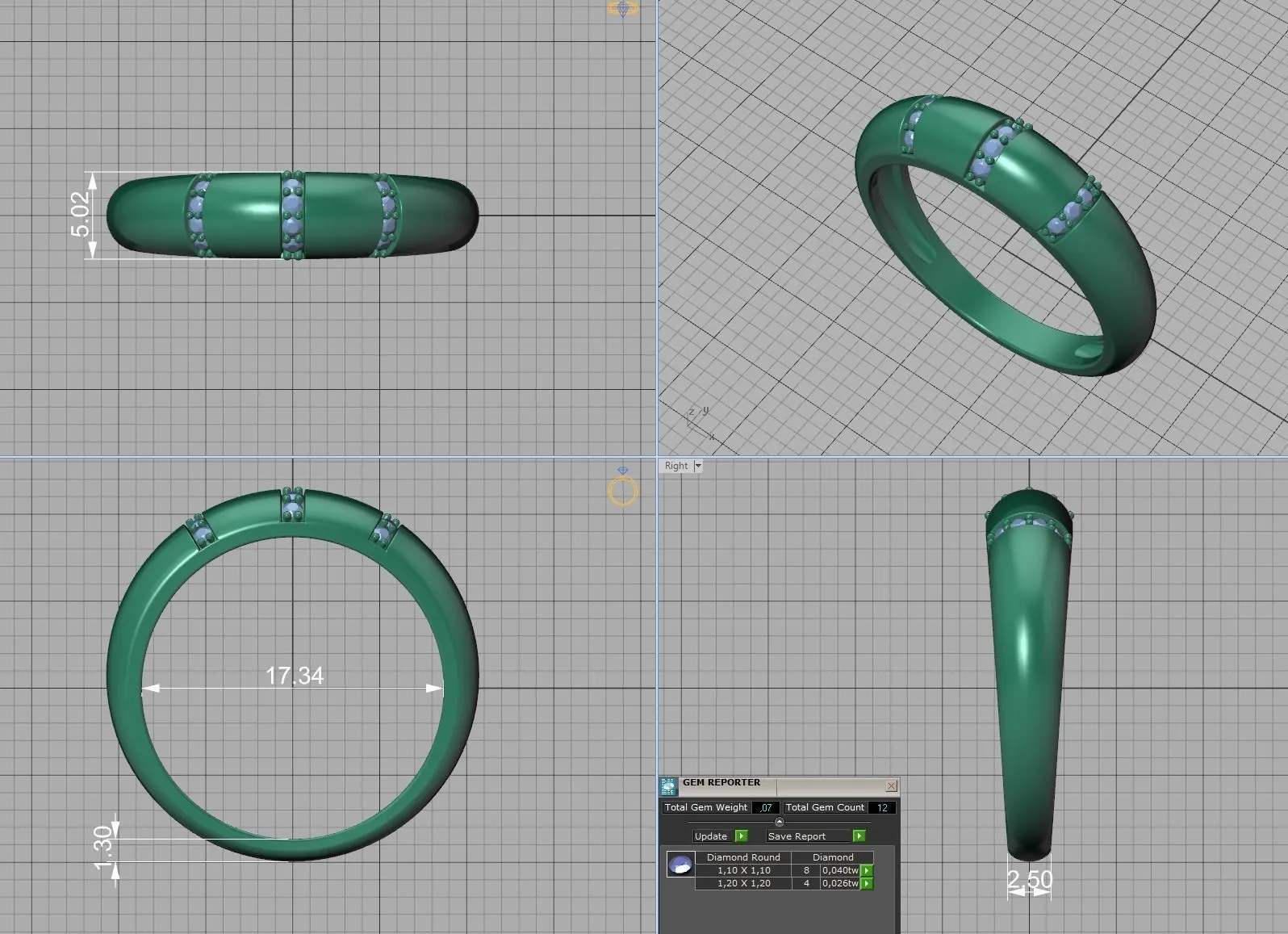 WR-014-Bespoke Dome Diamond Ring -18 High-polished Bespoke Dome Diamond Ring with a domed design adorned with diamonds, symbolizing luxury and elegance, perfect for any occasion.