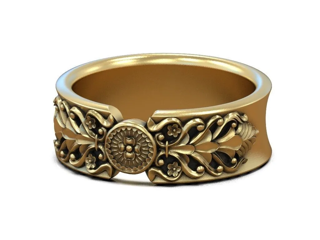 Wedding Ring Barocco Pattern-5
