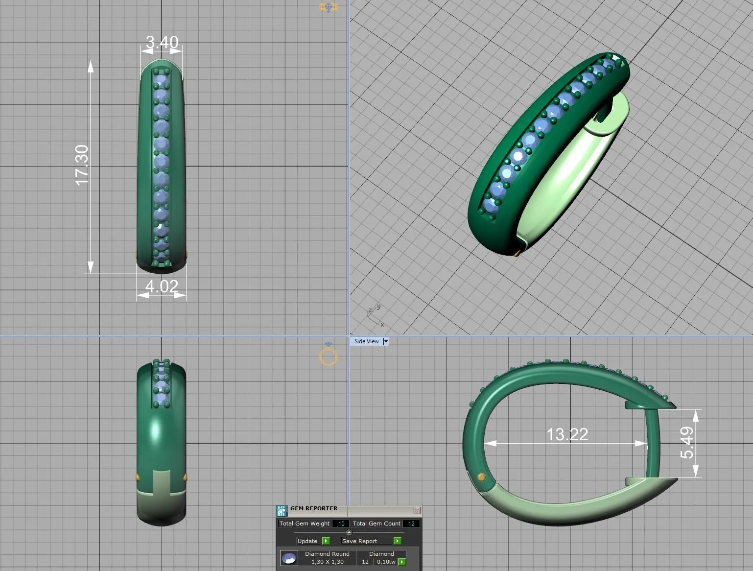 High-polished Camila hoop earrings adorned with diamonds, symbolizing luxury and sophistication, perfect for any occasion.