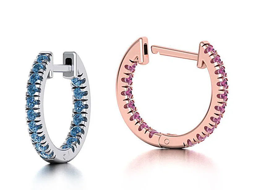 High-polished delicate hoop earrings adorned with fine diamonds, symbolizing subtle luxury and sophistication, perfect for any occasion.