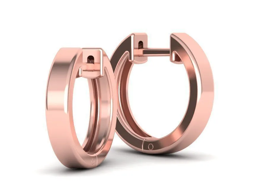 delicate-fine-hoop-earrings-15mm-3mm-wide-3d-print-model-3d-model-stl-3dm (12) High-polished 15mm x 3mm delicate hoop earrings, symbolizing subtle luxury and sophistication, perfect for any occasion.