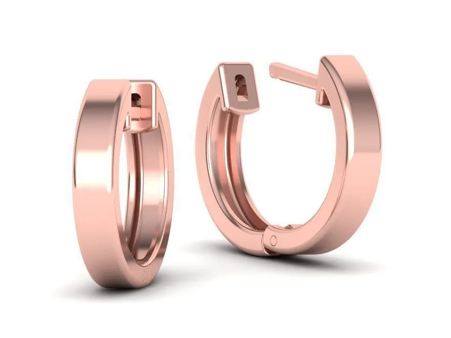 delicate-fine-hoop-earrings-15mm-3mm-wide-3d-print-model-3d-model-stl-3dm (5) High-polished 15mm x 3mm delicate hoop earrings, symbolizing subtle luxury and sophistication, perfect for any occasion.