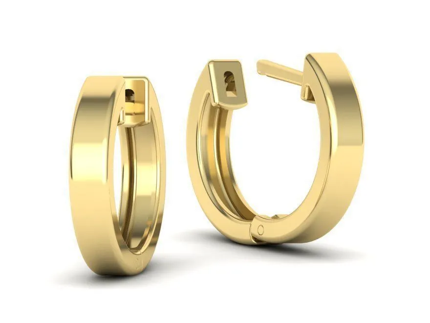 delicate-fine-hoop-earrings-15mm-3mm-wide-3d-print-model-3d-model-stl-3dm (7) High-polished 15mm x 3mm delicate hoop earrings, symbolizing subtle luxury and sophistication, perfect for any occasion.